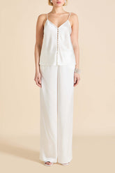 Blair Ivory Camisole Set in Silk Satin