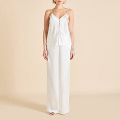 Blair Ivory Camisole Set in Silk Satin