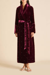 Capability Ritzy Red Crystal Robe in Silk Velvet