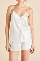 Etta Ivory Camisole Set in Silk Satin