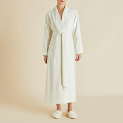 Logan Aspen Ivory Robe in Cashmere