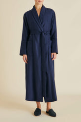 Logan Osaka Navy Robe in Cashmere
