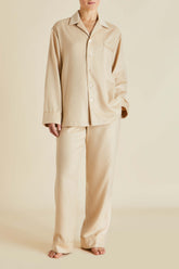 Vanderbilt Muscat Beige Pajamas in Cashmere