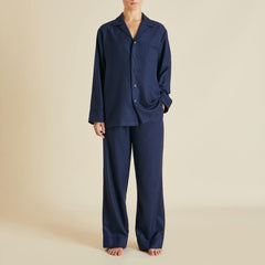 Vanderbilt Osaka Navy Pajamas in Cashmere