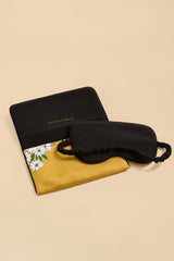 Audrey Carmena Yellow Blossom Eye Mask in Silk Twill