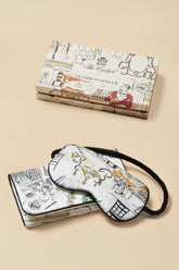 Audrey Carlyle Ivory Eye Mask in Silk Satin
