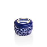 Pineapple Flower Blue Mini Tin Candle
