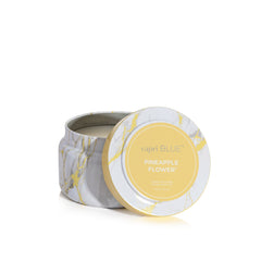 Pineapple Flower Modern Marble Printed Travel Tin Candle