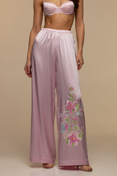 B20 Floral Embroidered Silk Pants