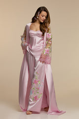 B20 Floral Embroidered Silk Pants
