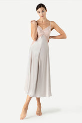 Precious Sunset Long Silk Gown