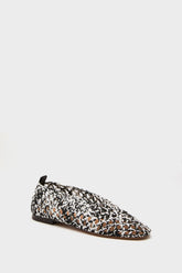 Black And White Woven Ballerina