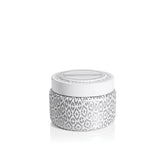Volcano White Printed Travel Tin Candle