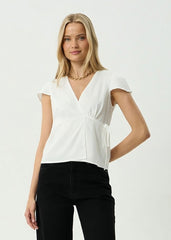 AFENDS Womens Loula - Wrap Top - White