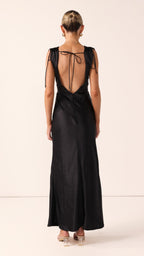 Madeline Cowl Neck Maxi Dress - Black