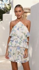 Soho Mini Dress - Blue Rose