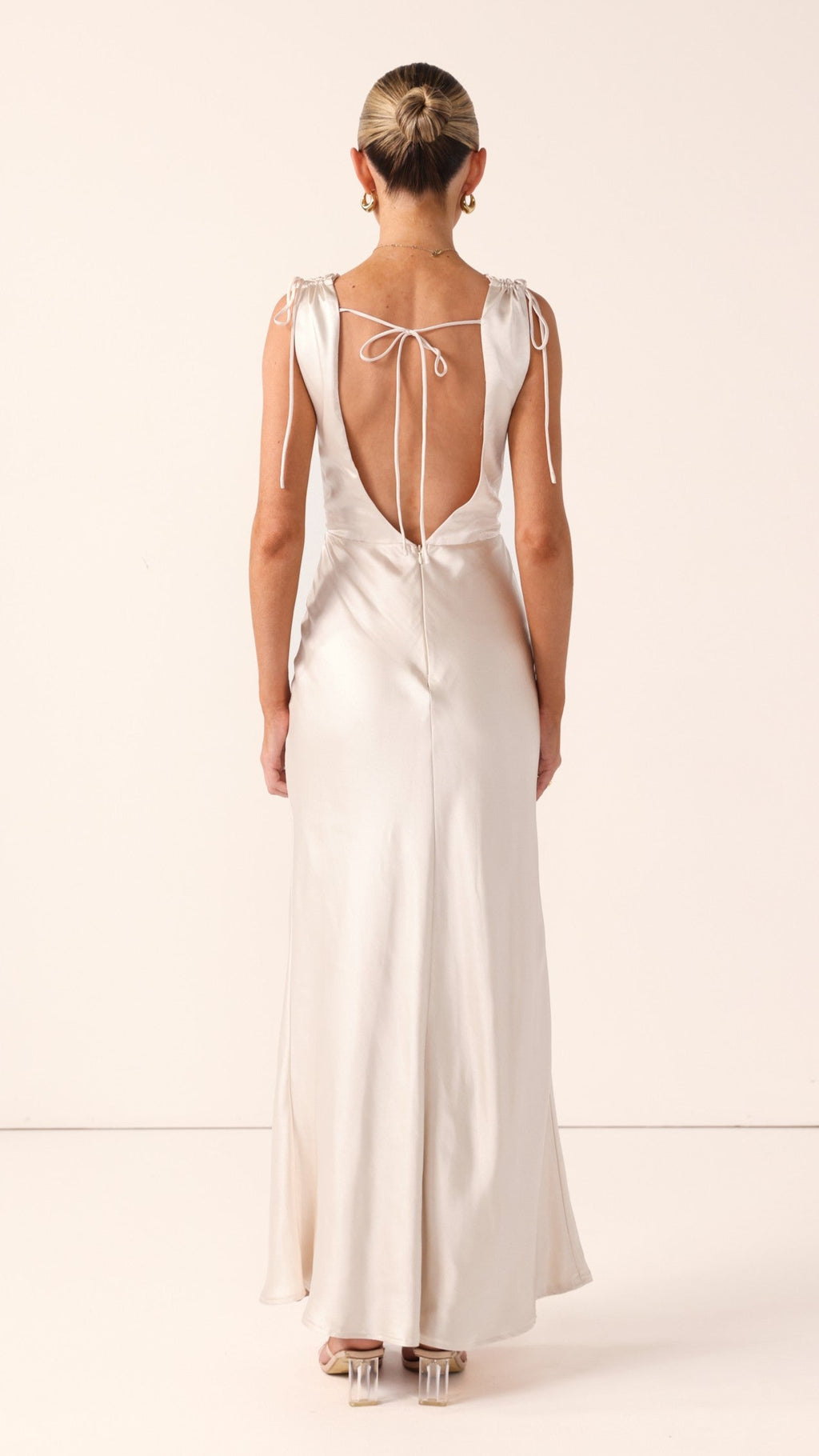 Madeline Cowl Neck Maxi Dress - Champagne