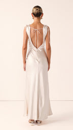 Madeline Cowl Neck Maxi Dress - Champagne