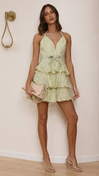 Riana Mini Dress - Lime