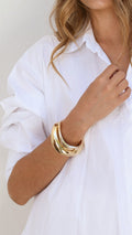 Selena Chunky Bangles 2 Pack - Gold