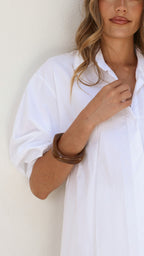 Blaire Cuff Bangles 2 Pack - Brown / Multi