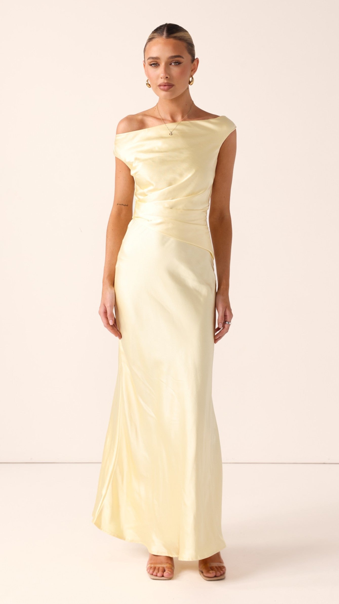 Auria Off Shoulder Maxi Dress - Yellow