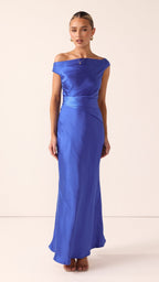 Auria Off Shoulder Maxi Dress - Royal Blue