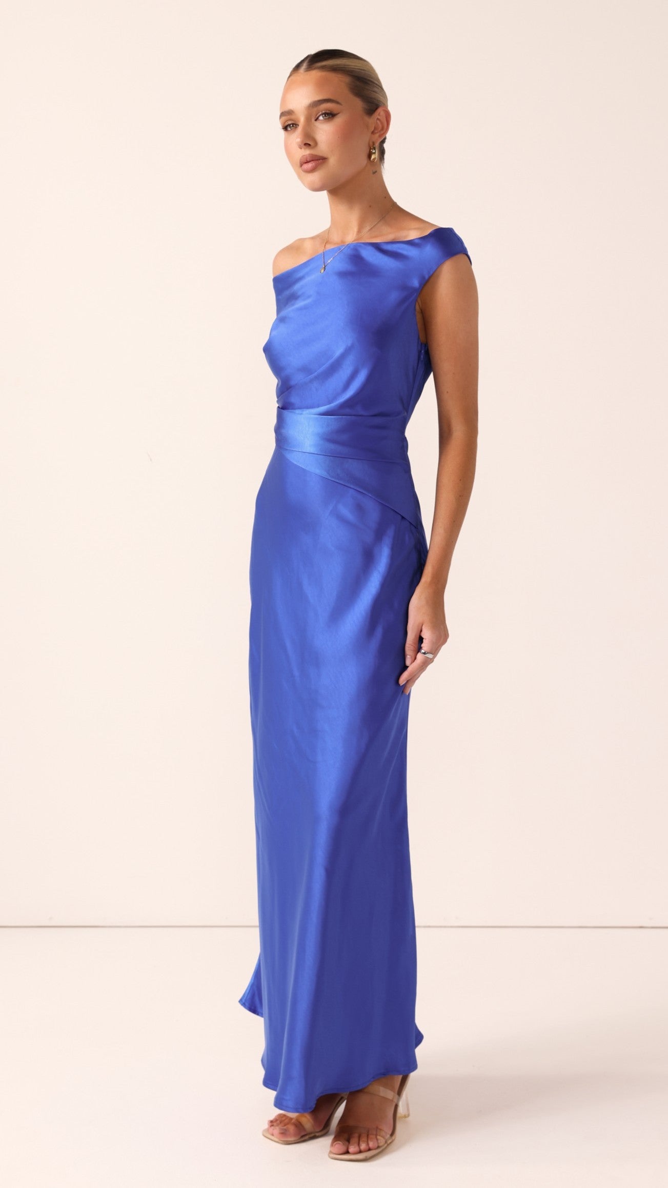 Auria Off Shoulder Maxi Dress - Royal Blue