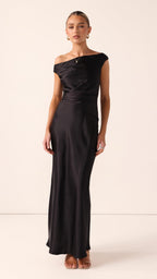 Auria Off Shoulder Maxi Dress - Black