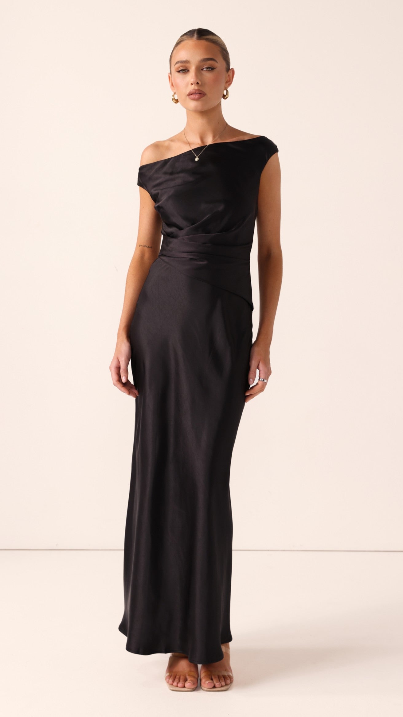 Auria Off Shoulder Maxi Dress - Black