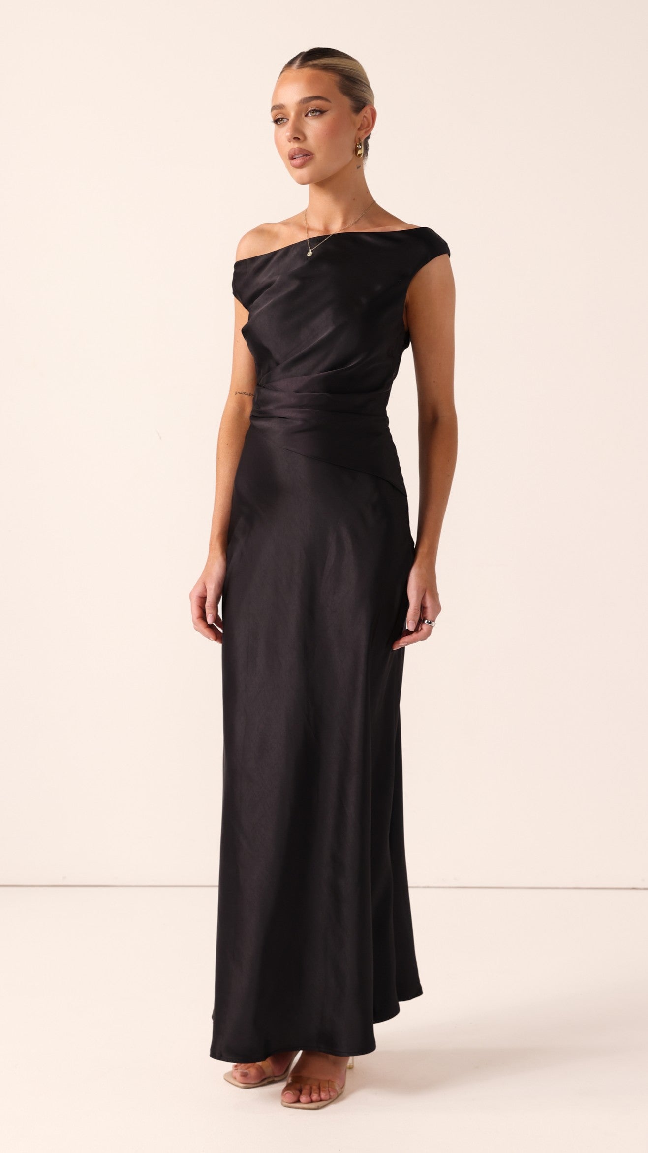 Auria Off Shoulder Maxi Dress - Black