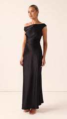 Auria Off Shoulder Maxi Dress - Black