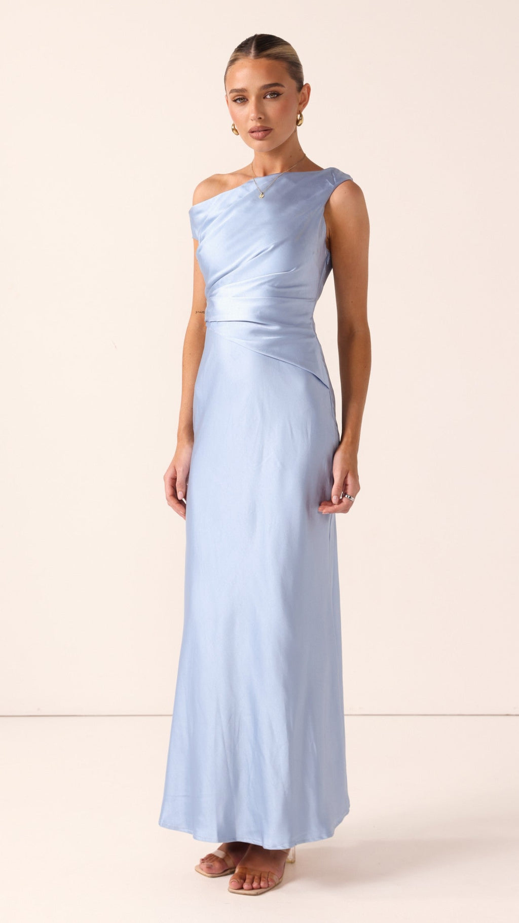 Auria Off Shoulder Maxi Dress - Blue