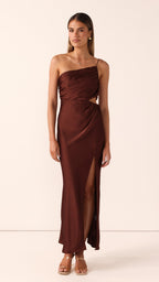 Nyla Maxi Dress - Brown