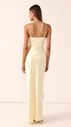 Yasmeen Tie Front Maxi Dress - Yellow