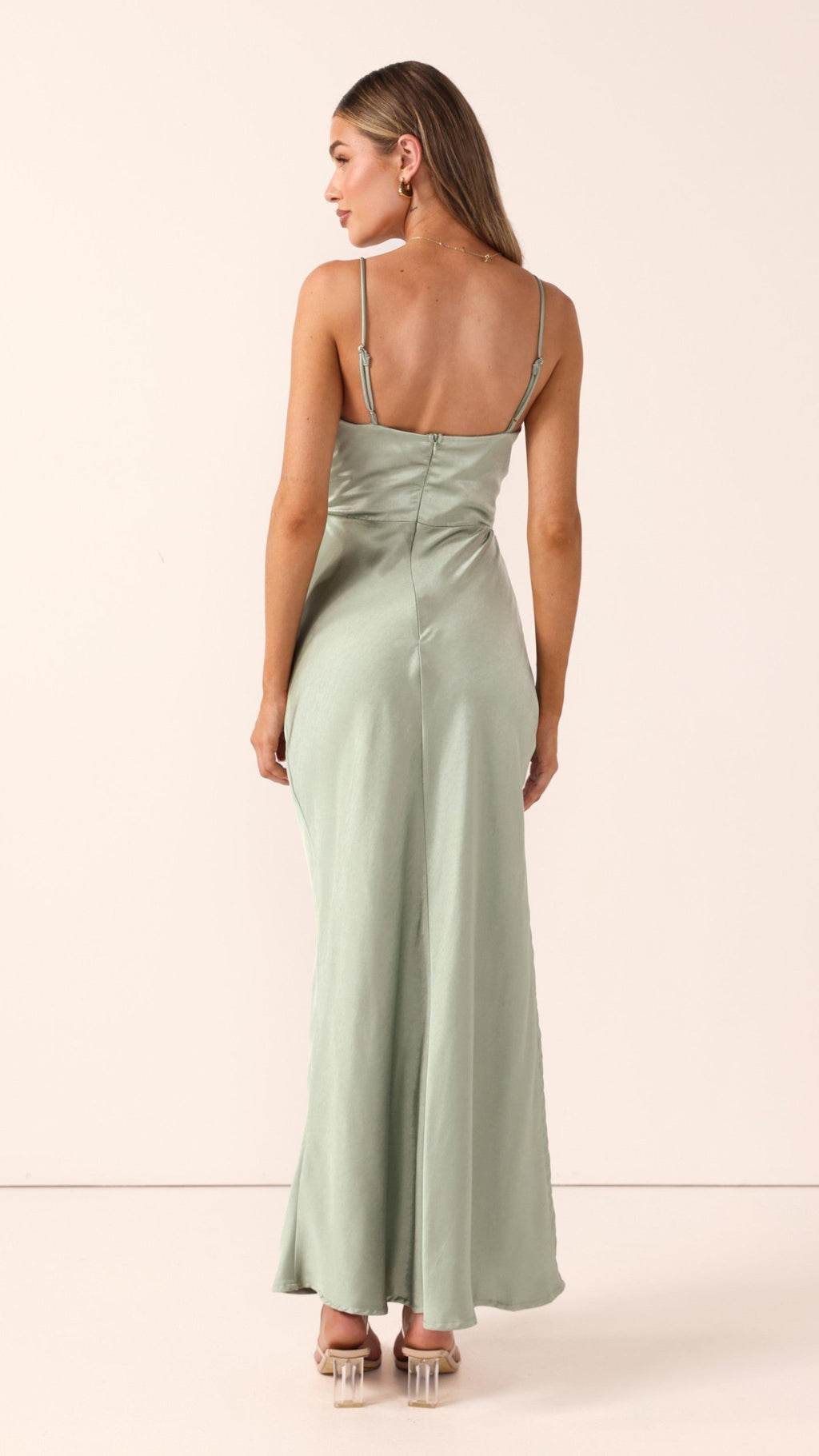 Yasmeen Tie Front Maxi Dress - Sage