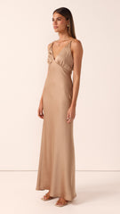 Ziah Maxi Dress - Latte