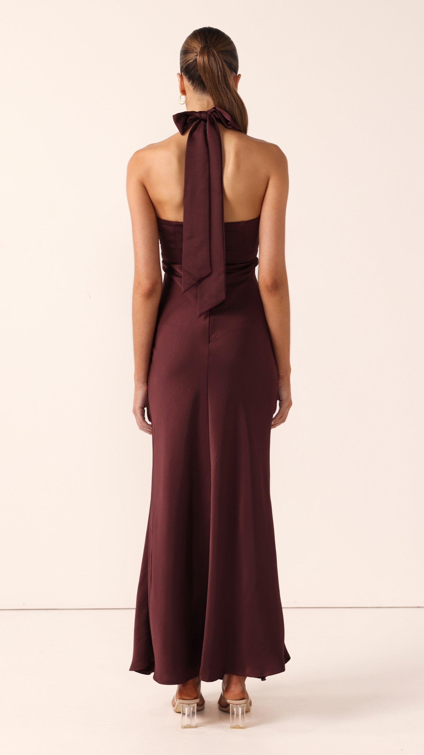 Grace Halter Maxi Dress - Chocolate