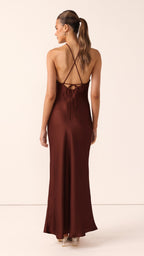 Chiara Maxi Dress - Brown