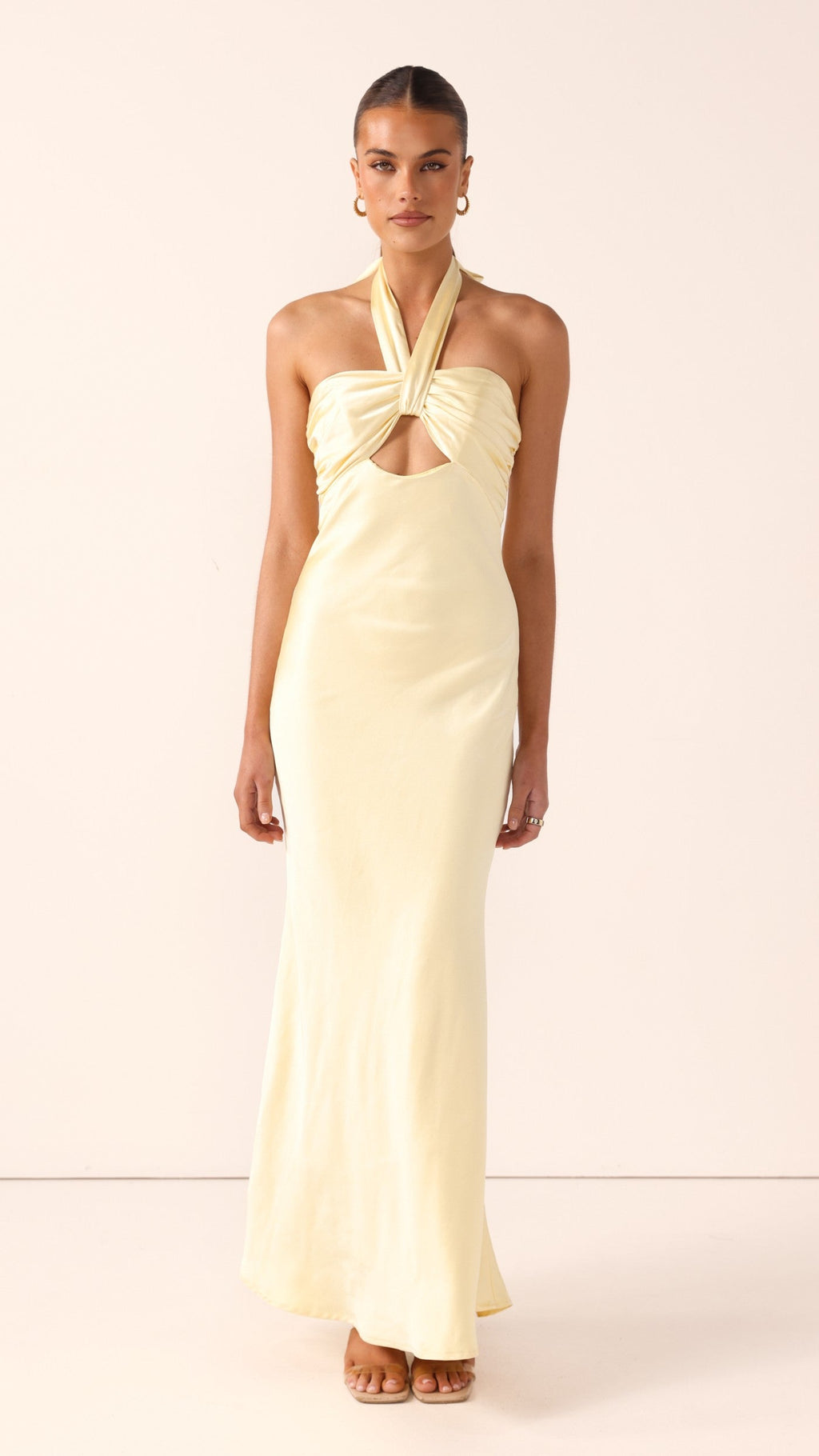 Grace Halter Maxi Dress - Yellow