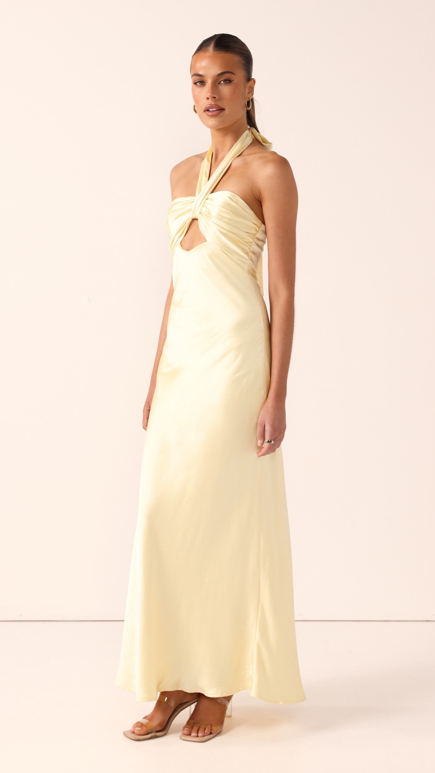 Grace Halter Maxi Dress - Yellow