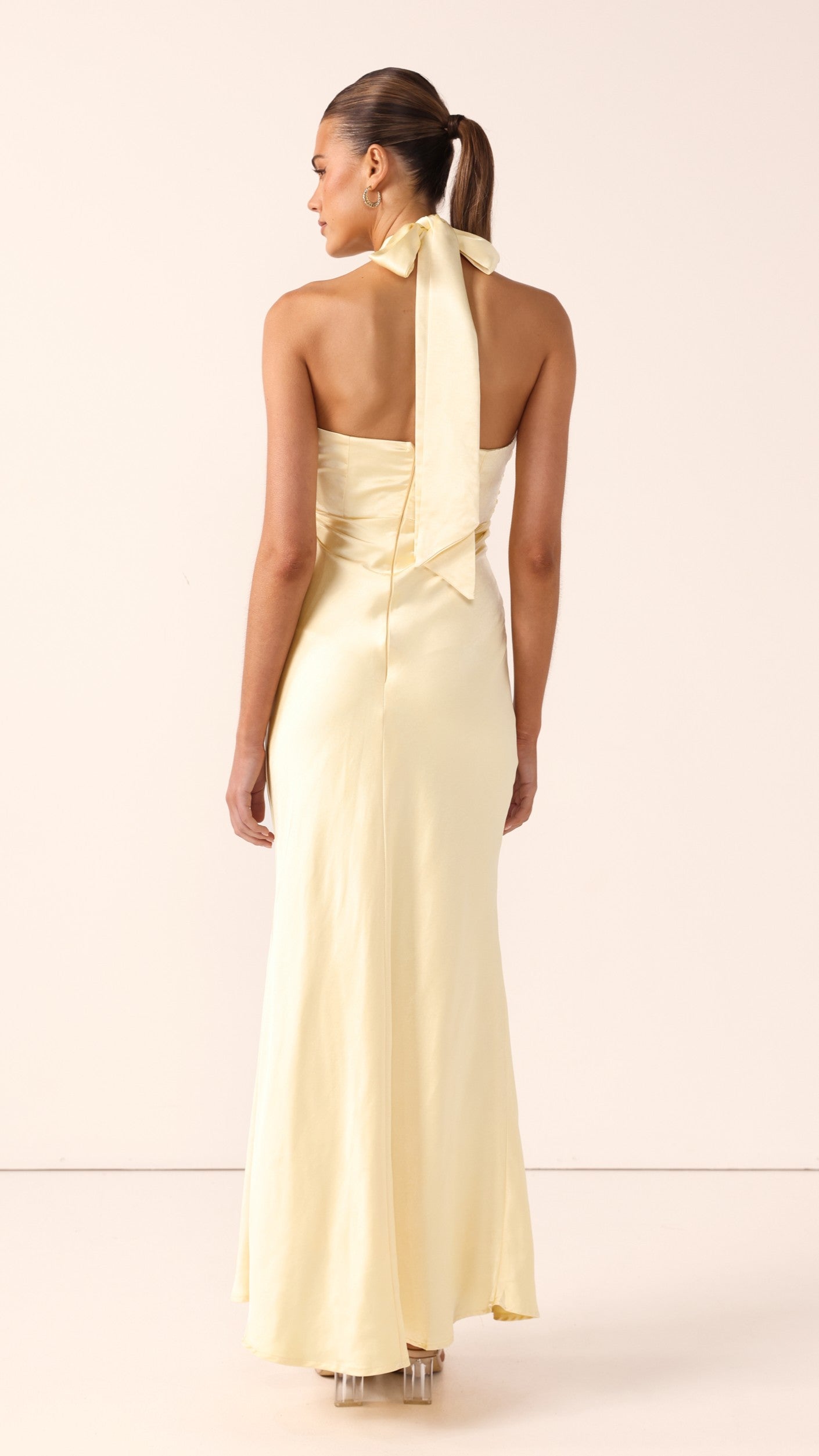 Grace Halter Maxi Dress - Yellow