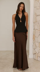 Jayliah Maxi Skirt - Chocolate