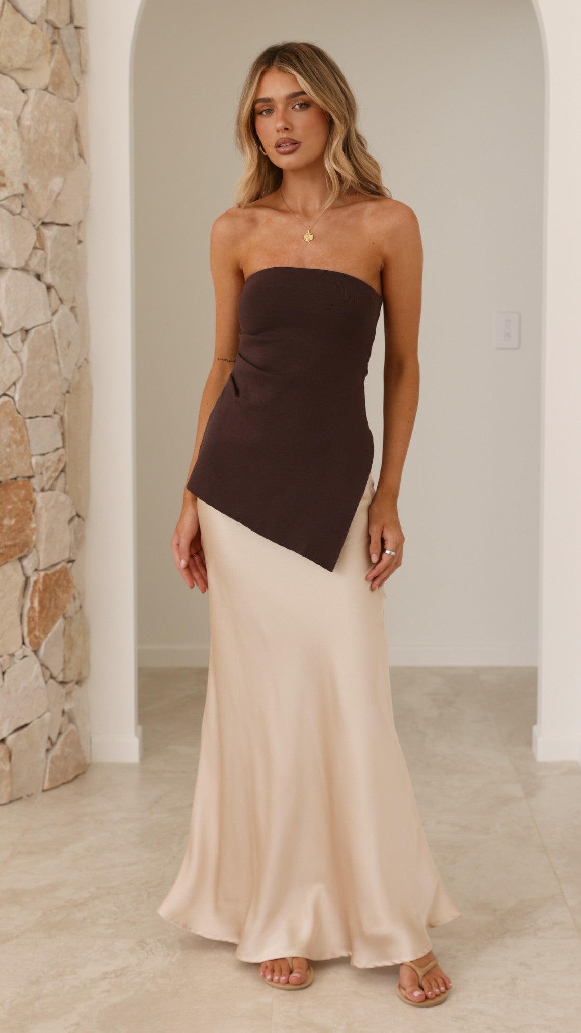 Jayliah Maxi Skirt - Champagne