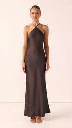 Chiara Maxi Dress - Espresso