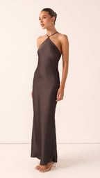 Chiara Maxi Dress - Espresso