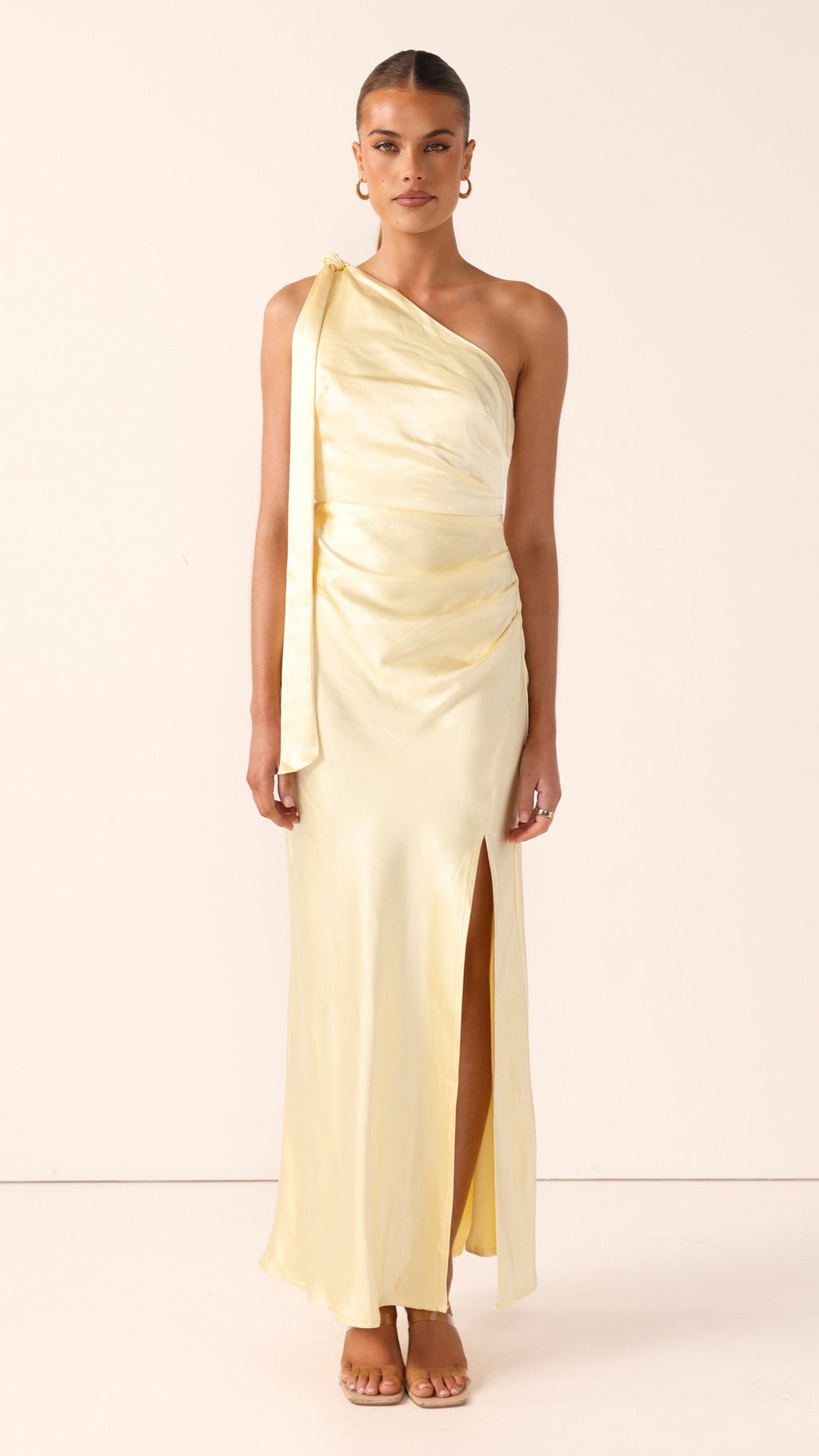 Halle One Shoulder Maxi Dress - Yellow