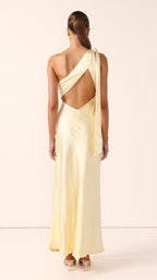 Halle One Shoulder Maxi Dress - Yellow
