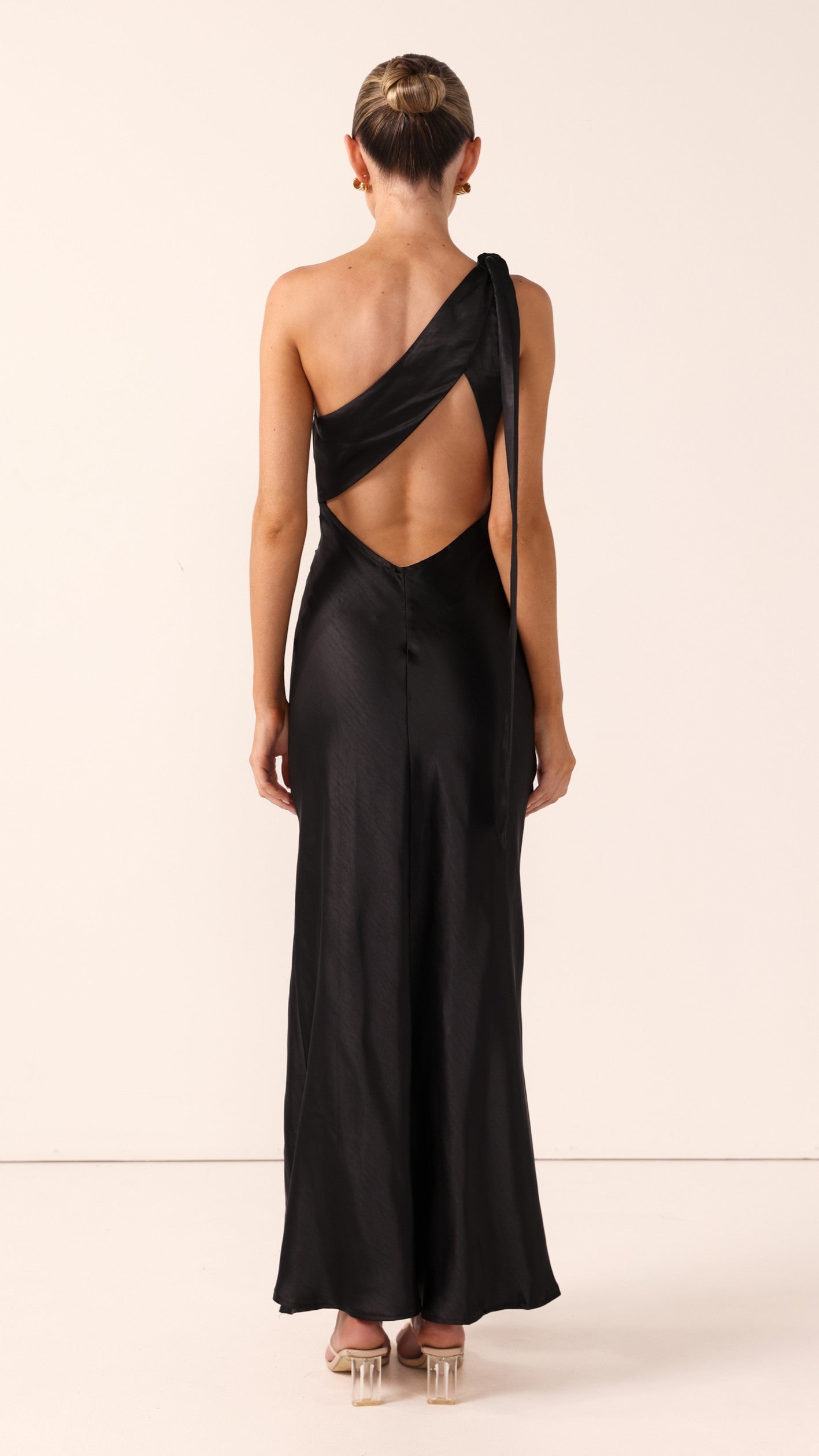 Halle One Shoulder Maxi Dress - Black
