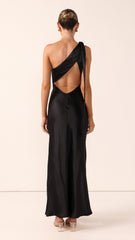 Halle One Shoulder Maxi Dress - Black